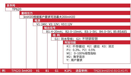 分體投入式液位計規(guī)格選型表