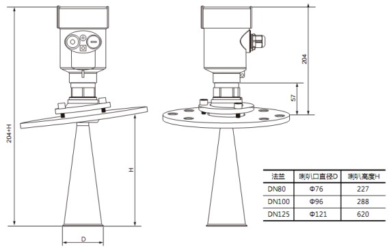 導(dǎo)波雷達(dá)液位計RD706外形尺寸圖